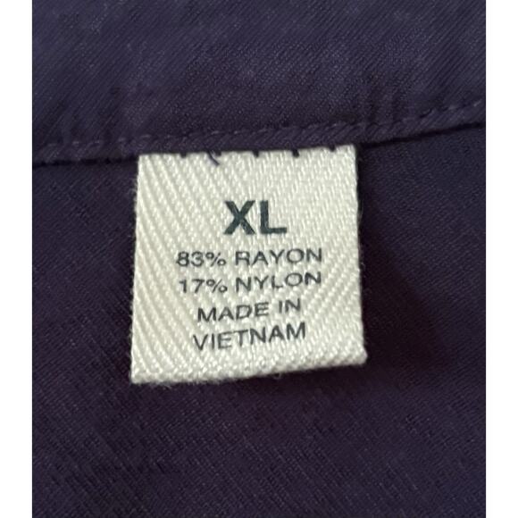 Westbound Navy Long Roll Tab Pullover Blouse Size XL - Picture 4 of 4